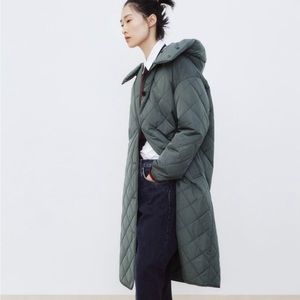 Zara quilted hooded jacket